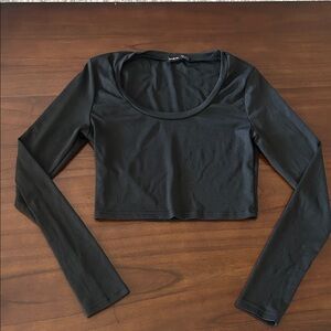 SHEIN Black Long Sleeve Bodysuit